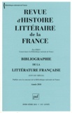 Pierre-Louis Rey - Revue d'histoire littéraire de la France Hors série 2011 : Bibliographie de la littérature française (XVIe-XXe siècles) - Année 2010.
