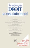 Alain Morvan - Revue française de Droit constitutionnel N° 89, Janvier 2012 : .