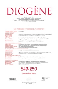 Véronique Campion-Vincent et Jean-Bruno Renard - Diogène N° 249-250, janvier-juin 2015 : Les théories du complot aujourd'hui.