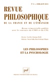 Yvon Brès et Dominique Merllié - Revue philosophique N° 2, Avril-juin 2015 : Les philosophes et la psychologie.