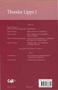 Revue de Métaphysique et de Morale N° 4, octobre-décembre 2017 Theodor Lipps. Volume 1