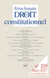 Didier Maus et André Roux - Revue française de Droit constitutionnel N°109, Mars 2017 : .
