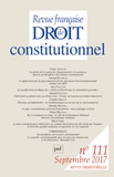 Sylvie Marcé - Revue française de Droit constitutionnel N° 111, septembre 2017 : .