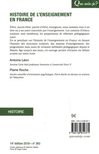 Histoire de l'enseignement en France  Edition 2018