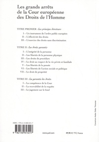 Les grands arrêts de la Cour européenne des droits de l'homme 9e édition