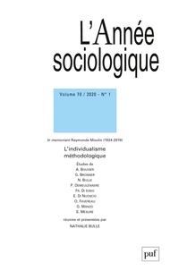 Nathalie Bulle - L'Année sociologique Volume 70 N°1/2020 : L'individualisme méthodologique.