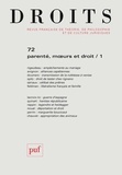 Frédéric Mériot - Droits N° 72/2021 : Parenté, moeurs et droit - Tome 1.