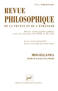 Yvon Brès - Revue philosophique N° 2, avril-juin 2021 : Miscellanea.