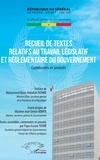 Papa Assane Touré - Recueil de textes relatifs au travail législatif et réglementaire du gouvernement - Commentés et annotés.