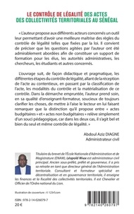 Le contrôle de légalité des actes des collectivités territoriales au Sénégal