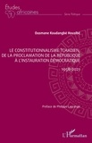 Ousmane Koudangbé Houzibé - Le constitutionnalisme tchadien, de la proclamation de la République à l'instauration démocratique - 1958-2021.