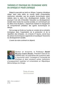 Théories et pratique de l'économie verte en Afrique et pour l'Afrique