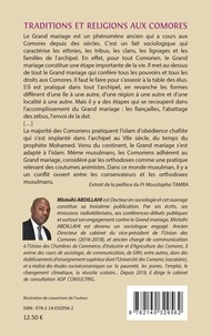 Traditions et religions aux Comores. Le Grand mariage et l'islam