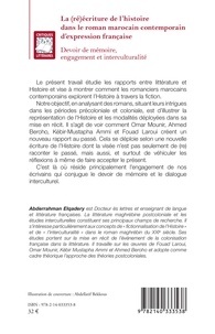 La (ré)écriture de l'histoire dans le roman marocain contemporain d'expression française. Devoir de mémoire, engagement et interculturalité