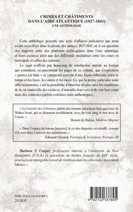Crimes et châtiments dans l'aire atlantique (1827-1841). Une anthologie