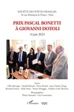 Des poetes francais Societe - Prix Pascal Bonetti à Giovanni Dotoli.