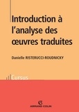Danielle Risterucci-Roudnicky - Introduction à l'analyse des oeuvres traduites.