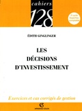 Edith Ginglinger - Les décisions d'investissement.