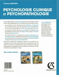 Psychologie clinique et psychopathologie. Cours, exemples cliniques, entraînement