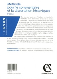 Méthode pour le commentaire et la dissertation historiques 5e édition revue et augmentée