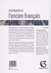 Introduction à l'ancien français 3e édition