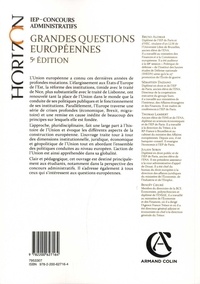 Grandes questions européennes. IEP-Concours administratifs 5e édition