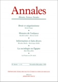  Armand Colin - ANNALES HISTOIRE, SCIENCES SOCIALES N° 6 NOVEMBRE-DECEMBRE 1999.