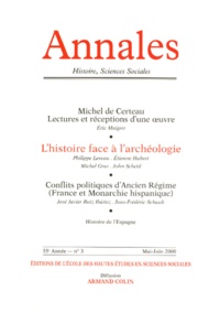  Armand Colin - Annales Histoire, Sciences Sociales N° 3 Mai-Juin 2000.