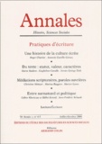  Armand Colin - Annales Histoire, sciences Sociales N° 4-5 Juillet-Octobre 2001 : Pratiques d'écriture.