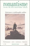 Florence Lotterie et Jean Lacoste - Romantisme N° 124 deuxième trim : Littérature et philosophie mêlées.