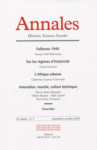 Georges Didi-Huberman et Gérard Lenclud - Annales Histoire, Sciences Sociales N° 5, Septembre-Octo : .