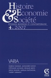 Isabelle Dasque et Alexandre Dupilet - Histoire, Economie & Société N° 4, Décembre 2007 : .