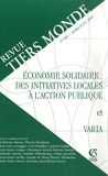 Laurent Fraisse et Isabelle Guérin - Revue Tiers Monde N° 190, Avril-Juin 2 : Economie solidaire : des initiatives locales à l'action publique.