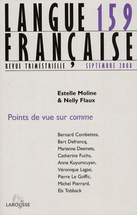 Estelle Moline et Nelly Flaux - Langue française N° 159, Septembre 20 : Points de vue sur comme.