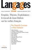Danielle Leeman et Paul Sabatier - Langages N° 179-180, Septembr : Empirie, théorie, exploitation : le travail de Jean Dubois sur les verbes français.