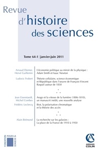 Arnaud Diemer et Hervé Guillemin - Revue d'histoire des sciences N° 64-1, Janvier-jui : .