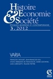 François Crouzet - Histoire, Economie & Société N° 3, Septembre 2012 : Varia.