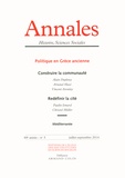 Etienne Anheim - Annales Histoire, Sciences Sociales N° 3, juillet-septembre 2014 : Politique en Grèce ancienne.