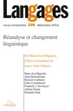 Marie-José Béguelin et Gilles Corminboeuf - Langages N° 196, Décembre 2014 : Réanalyse et changement linguistique.