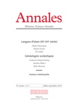  Collectif - Annales Histoire, Sciences Sociales N° 3/2015 : .