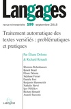 Eliane Delente et Richard Renault - Langages N° 199, Septembre 2015 : Traitement automatique des textes versifiés : problématiques et pratiques.