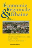 Anne Aguiléra et Claude Lacour - Revue d'économie régionale et urbaine N° 1/2016 : La science régionale et les futurs des territoires.