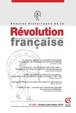 Aurélien Lignereux - Annales historiques de la Révolution française N° 398, octobre-décembre 2019 : .