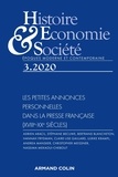 Isabelle Dasque - Histoire, Economie & Société N° 3, septembre 2020 : Les petites annonces personnelles dans la presse française (XVIIIe-XXe siècles).