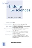  Armand Colin - Revue d'histoire des sciences N° 1, 1re semestre juin 2024 : .