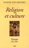 Kaspar von Greyerz - Religion et culture - Europe 1500-1800.