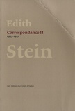 Edith Stein - Correspondance - Volume 2 (1933-1942).