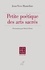 Jean-Yves Hameline et  HAMELINE JEAN-YVES - Petite poétique des arts sacrés.