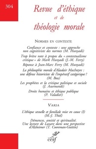 Alain Thomasset - Revue d'éthique et de théologie morale N° 304, décembre 2019 : Normes en contexte.