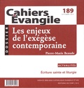 Pierre-Marie Beaude - Cahiers Evangile N° 189, septembre 2019 : Les enjeux de l'exégèse contemporaine.